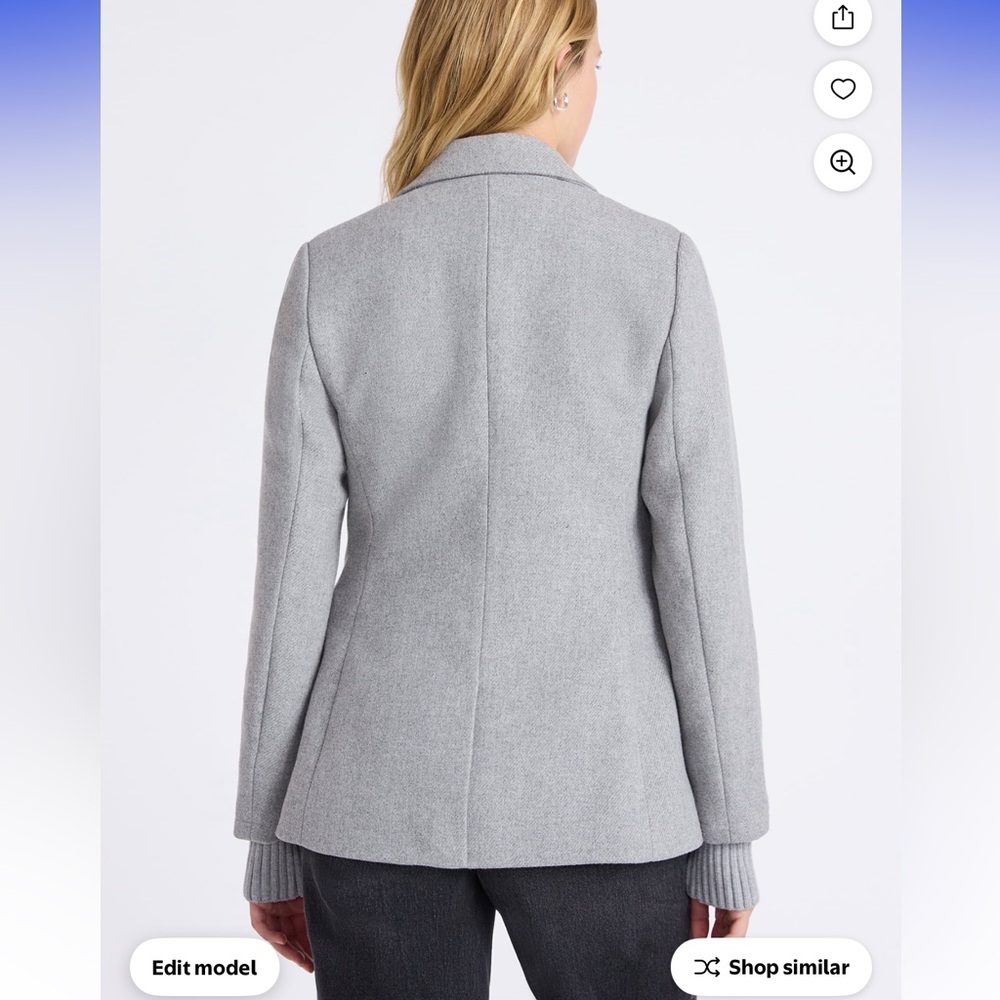 No Boundaries Light Gray Single-Button Blazer Jac… - image 2
